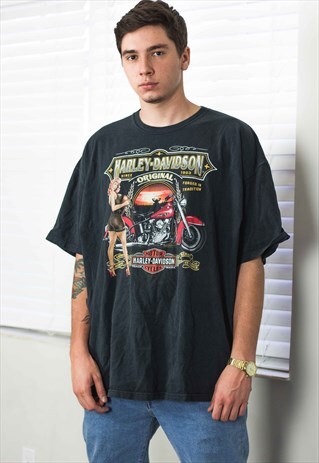 VINTAGE HARLEY DAVIDSON T-SHIRT LOGO 90S XXXL 11.4