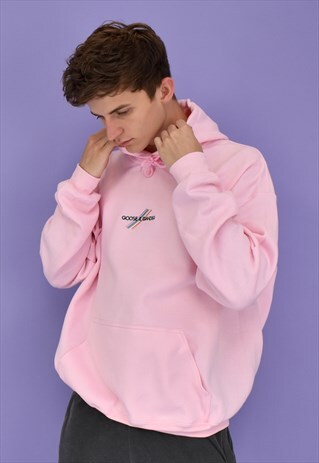 G&G UNISEX BABY PINK PASTEL MULTI LINES HOOD