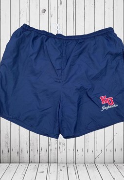 vintage blue kansas jayahawks ku swim trunks shorts 