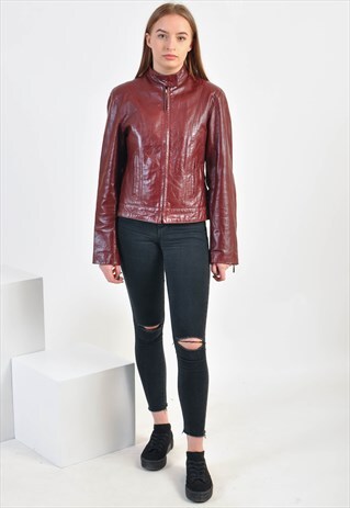 VINTAGE 90S REAL LEATHER JACKET