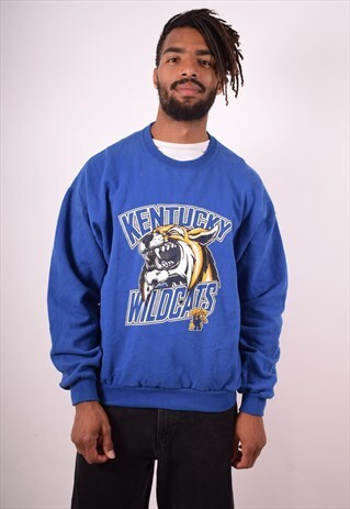 MENS VINTAGE KENTUCKY WILDCATS SWEATSHIRT JUMPER LARGE 90S