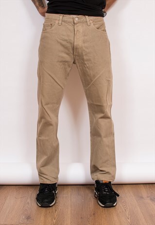 LEVI'S 501 LIGHT BROWN DENIM JEANS