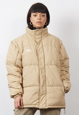 VINTAGE 90'S UMBRO DETACHABLE SLEEVED PUFFER JACKET