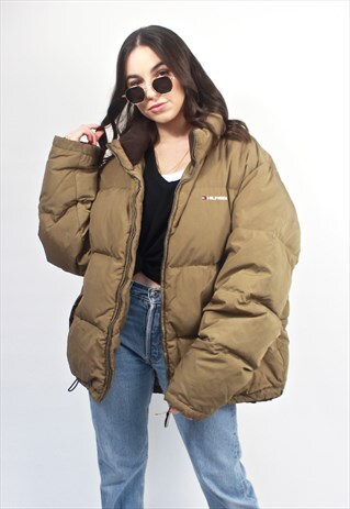 90'S RARE RETRO BROWN OVERSIZED PUFFER JACKET