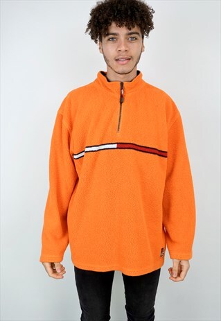 VINTAGE 90'S TOMMY HILFIGER 1/4 ZIP FLEECE