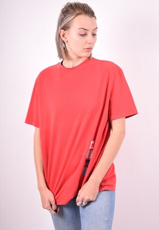 TRUSSARDI WOMENS VINTAGE T-SHIRT TOP XL RED 90'S