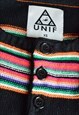 Y2K COLOURFUL STRIPED HIPPIE STYLE LIGHTWEIGHT JUMPER