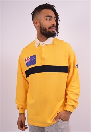VINTAGE NORTH SAILS RUGBY POLO SHIRT YELLOW