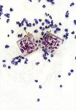 Purple Resin Studs