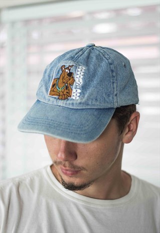 VINTAGE EMBROIDERED DENIM HAT CAP 90S X 2.9