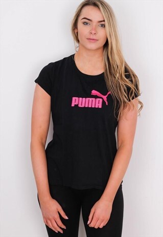 VINTAGE PUMA EMBROIDERED LOGO T SHIRT