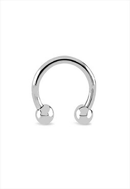 Silver Surgical Steel Circular Barbell Piercing 12mm