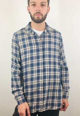 VINTAGE CHECK PRINT PATTERN SHIRT