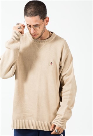 ON SALE VINTAGE 80S TOMMY HILFIGER KNITWEAR JUMPER / S0532