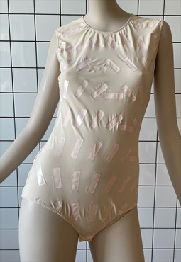 MAISON MARGIELA Bodysuit Top Artisinal White Label Beige