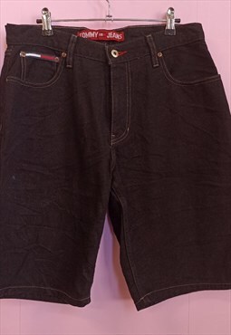 Vintage Tommy Hilfiger black denim shorts  