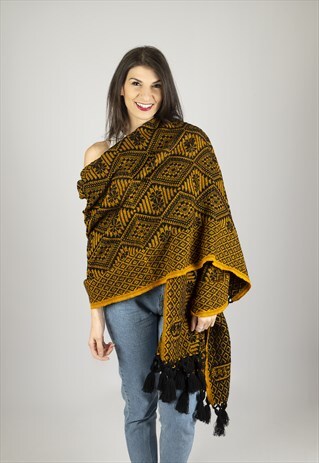 REBOZO PASHMINA SCARF SHAWL WOVEN SOFT BOHEMIAN PONCHO