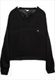 Vintage 90's Lacoste Jumper V Neck Knitted Long Sleeve Black