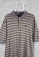 VINTAGE ASHWORTH GOLF POLO SHIRT PATTERNED MADE IN USA LARGE