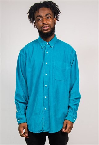 VINTAGE 90'S RALPH LAUREN TURQUOISE CORD SHIRT