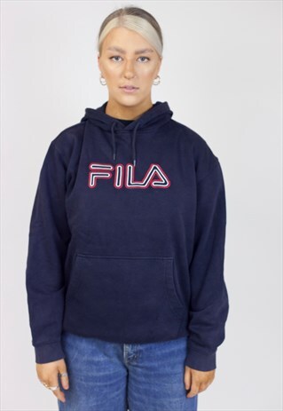 VINTAGE FILA NAVY HOODIE