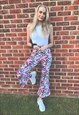 FLAURA ROSE EXCLUSIVE CAMO PRINT STRETCHY FLARE TROUSERS