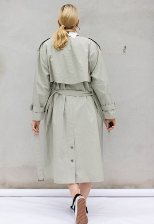 VINTAGE OVERSIZED PREPPY TRENCH COAT