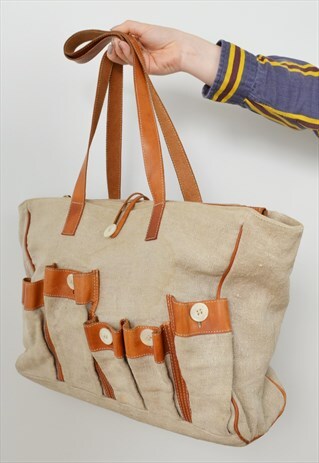LEATHER TRIM SHOPPER