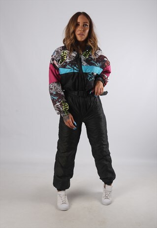 VINTAGE FULL SKI SUIT SNOW SPORTS UK 8 XS (94Z)