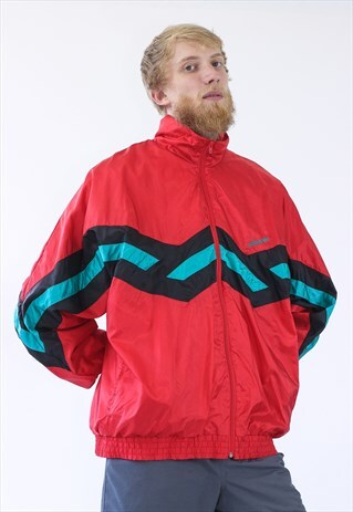 90S VINTAGE MENS ADIDAS WINDBREAKER TRACK SUIT LOGO JACKET