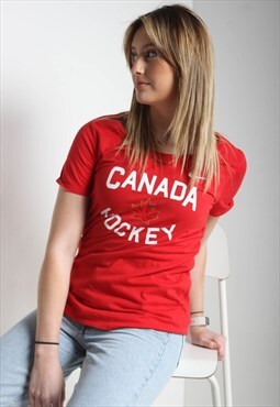 Vintage Canada Hockey T-Shirt Red