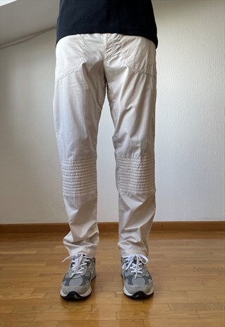 Vintage PRADA Pants Biker Motorcycle Trousers Red Tab 90s