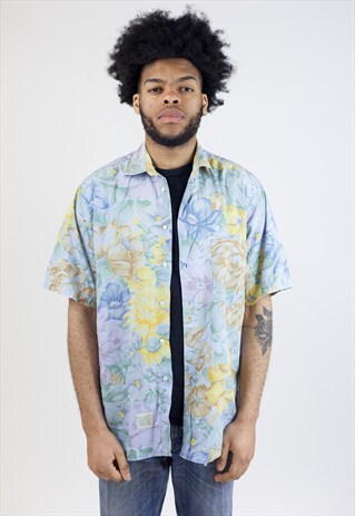 VINTAGE 90S FLOWER PATTERNED SHIRT