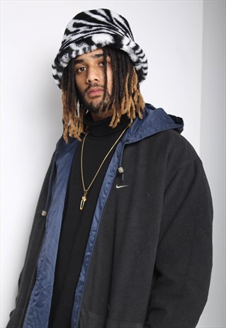 VINTAGE NIKE REVERSIBLE MID LENGTH COAT BLUE