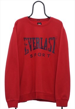 Vintage Everlast Spellout Red Sweatshirt Womens