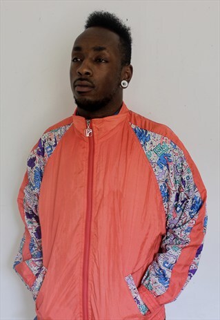 VINTAGE FUNKY PRINT SHELL JACKET SMALL/MEDIUM