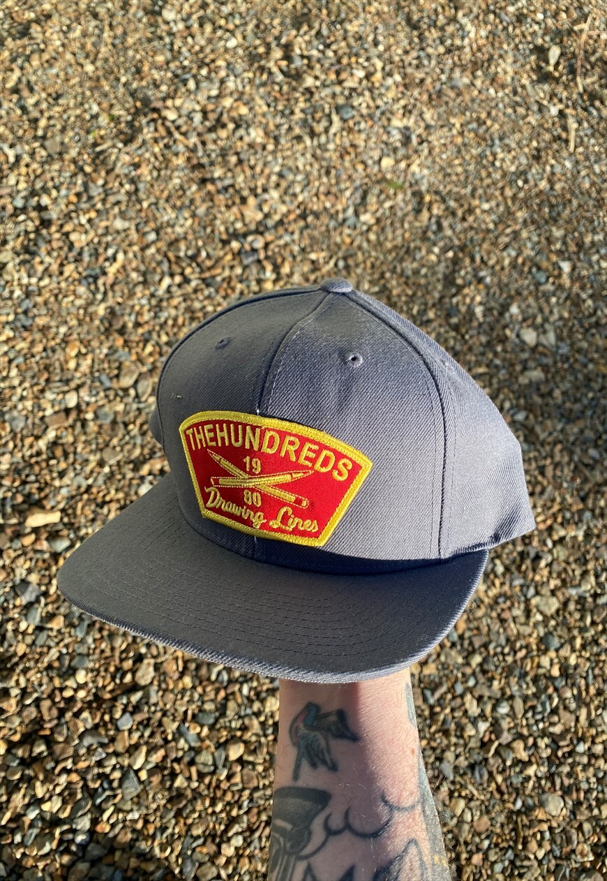 the hundreds drawing lines snapback