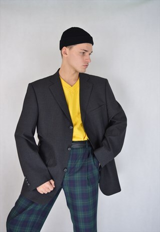 VINTAGE MULTICOLOUR CHECKERED OVERSIZE BLAZER
