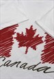 1990S CANADA FLAG WHITE SINGLE STITCH T-SHIRT