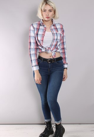 VINTAGE WRANGLER CHECK WESTERN SHIRT