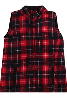 Basic Edition  Check Vest Sleeveless Fleece Jumper Medium Re