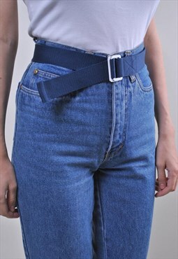 90s blue minimalist women cotton worker unisex belt 