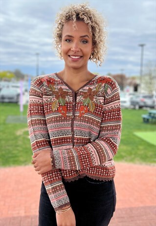 AUTUMNAL JACQUARD CARDIGAN