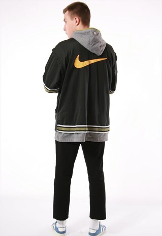 90S VINTAGE NIKE OLDSCHOOL TRACK HOODED JACKET 14001