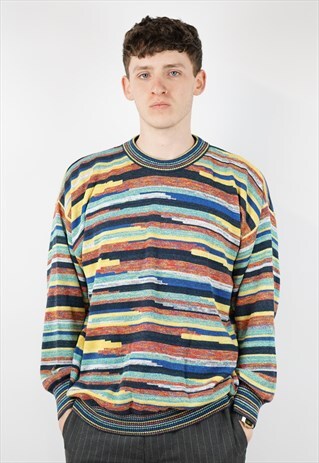VINTAGE 90'S COLOURFUL PATTERNED JUMPER