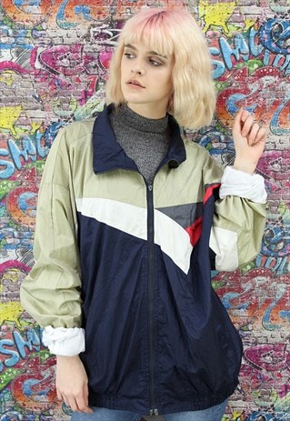 VINTAGE 90S SHELL JACKET / WINDBREAKER. UNISEX SPORTSWEAR.