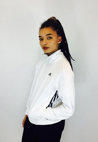 ADIDAS CLASSIC 3 STRIPE EMBOIRDERED COTTON JACKET