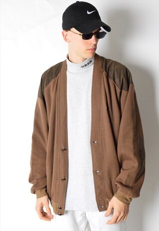 VINTAGE 80S BROWN CARDIGAN