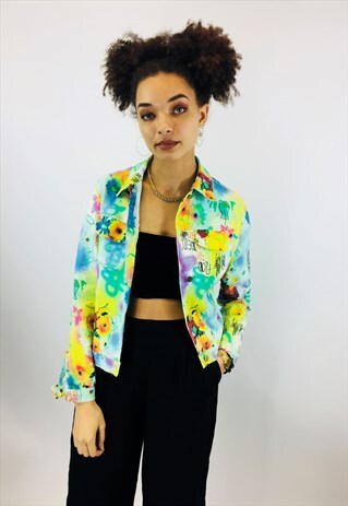 VINTAGE COLOURFUL BOHO DENIM JACKET