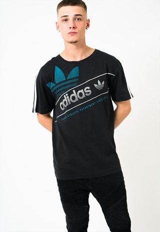 VINTAGE ADIDAS BLACK T-SHIRT